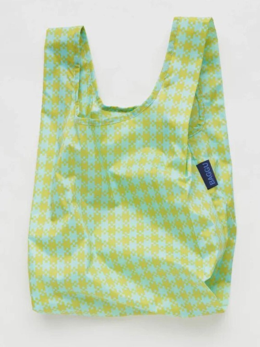 NWT Baby Baggu - Mint Pixel Gingham